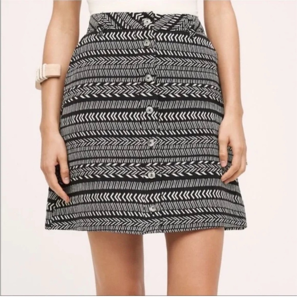 Anthropologie x Maeve Women's Black and White Fieldnotes Mini Skirt